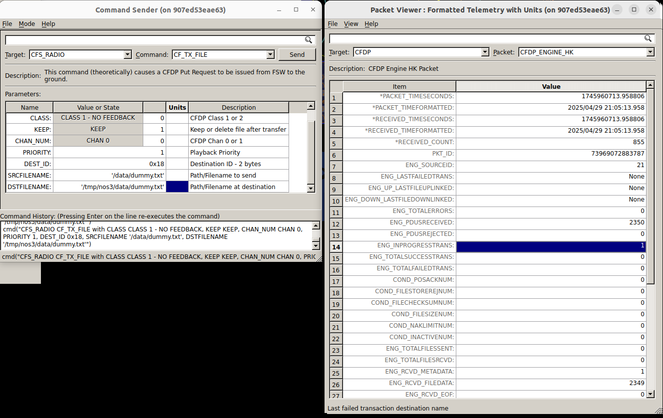 Scenario Nominal - CFDP During Transfer