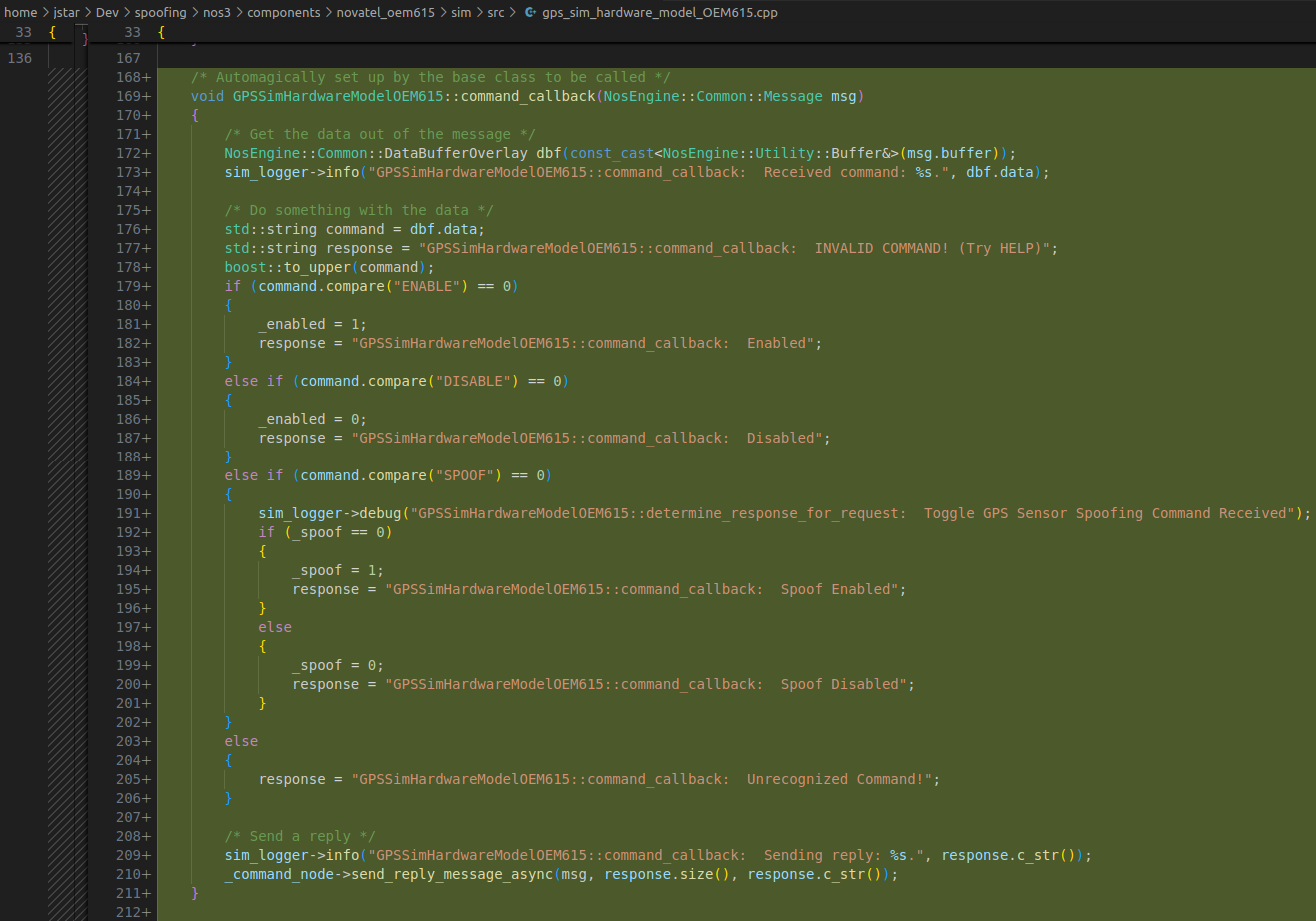 GPS Command Callback